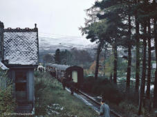Advie station with its last passenger train heading for Aviemore on 2nd Nov 1968