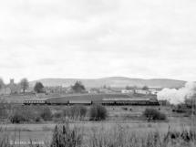 A B12 reverses its train back towards Banchory Station in the early 1950's,