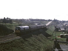 NB2 possibly D6138 or 6148 leaves Buckie with an Aberdeen service sometime towards the end of the coast line's life