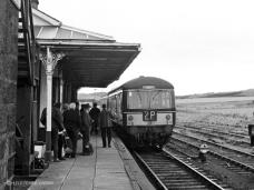A goodly number of passengers at Cairnie Junction on 17 Sept 1966,