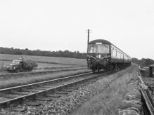 Two Cravens 2-car units en route to Ballater between Aboyne and Dinnet