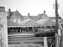 Class 120 Swindon DMU has set back into the old GNSR station after arriving at 11.30, it conveyed English papers for Menzies stall then worked to Aberdeen at 13.30