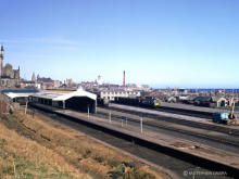 A re-engined NB type 2 waits to take a freight south from Fraserburgh in this late 60's shot.  One of the running-in boards is still in place, hopefully it found an enthusiastic claimant 