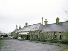 Inverurie Station, 10 Feb 1962, note the coach in the parcels platform where nowadays you can park your car,