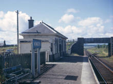 Knock station looking south to Cairnie Junction in the early 60's, note the flat bottomed rail here compared to the more typical bullhead and loss of the down track and platform.