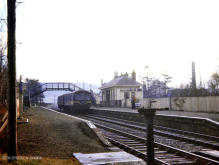 A Cravens unit stops at Longmorn en route for Elgin Jan 1964.