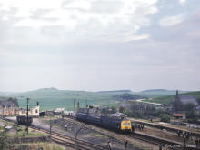 A Metropolitan-Cammell DMU at Maud on the 26.5.73 with a special run by the SLS and Strathspey Railway,