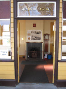 Oldmeldrum Station building doorway, as re-erected