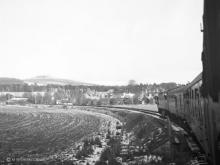 D5313 approaches Nethy Bridge Station on 2 Nov 1968 with the Aberdeen bound GNSRA special returning from